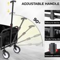 thumbnail image 4 of LAZY BUDDY Collapsible Wagon Cart, Folding Outdoor Utilty Wagon with 150lbs Capacity for Beach Camping Shopping, 4 of 8