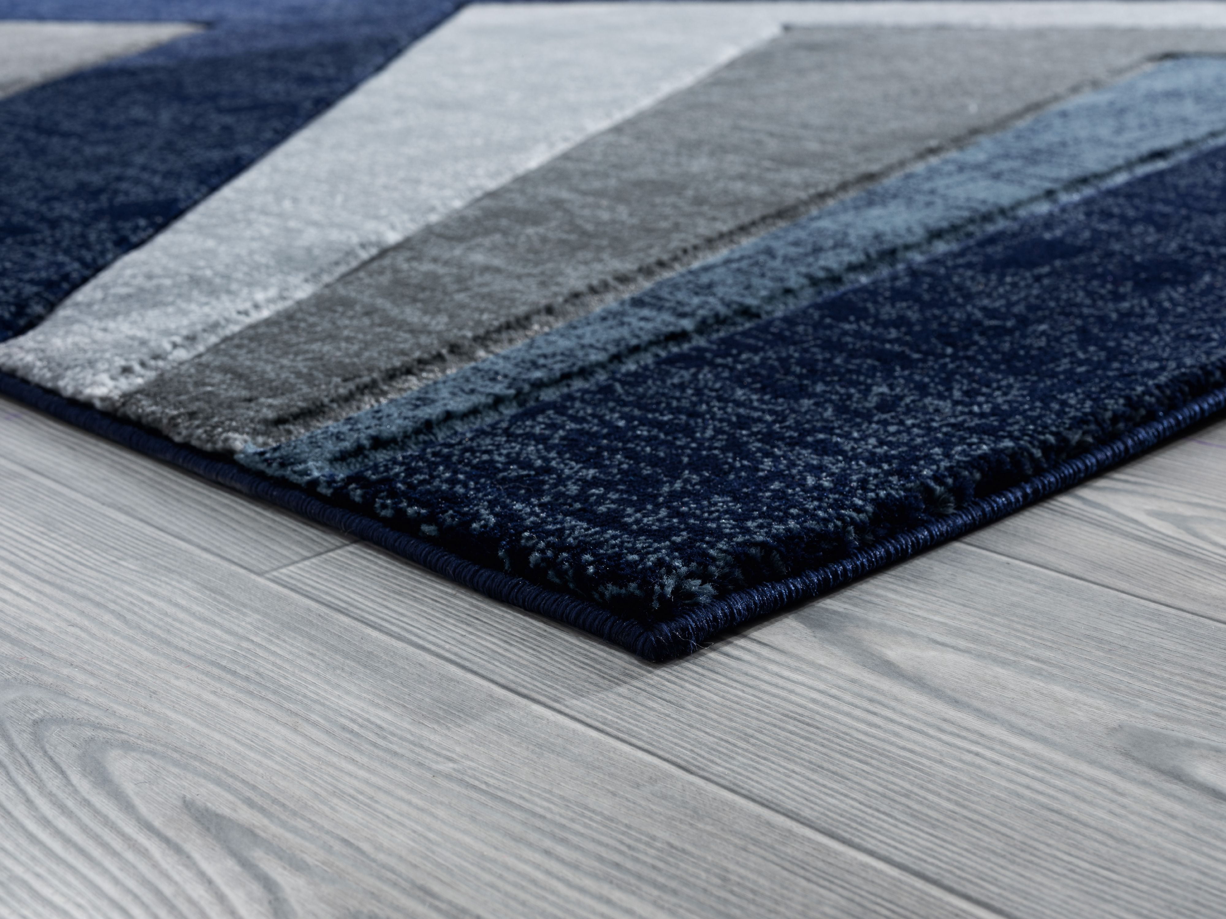 United Weavers Drachma Rimini Modern Abstract Accent Rug, Navy, 1'10" x 2'8"
