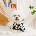 thumbnail image 5 of vnanda Cute Pet Jumpsuit with Ear Hat Pet Jumpsuit Fashionable Cow Leopard Pattern Dog Overall with Plush Ear Hat Winter Warm Pet Clothing Pet Jumpsuit, 5 of 8