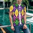 thumbnail image 6 of Picia Mardi Gras4 Pattern Mens Polo Shirts Quick Dry Short Sleeve Golf T Shirt Performance Moisture Wicking Casual Workout Baseball T-shirt-3X-Large, 6 of 7