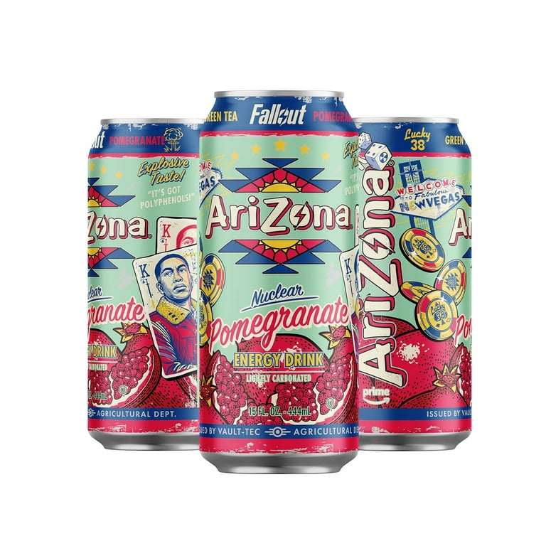 AriZona x Fallout Pomegranate Green Tea Energy Drink 15 fl oz