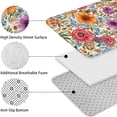 thumbnail image 5 of Pioneer Flower Floral Print Pattern Bathroom Rugs Sets 3 Piece,Toilet Cover Set,Absorbent Non Slip Bathroom Mats Sets with U-Shaped Contour Rug Toilet Rug Set, 5 of 5