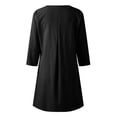 thumbnail image 6 of Summer Dresses For Women 2024 Casual Fashion Solid Color Button V Neck Short Sleeve Shirt Dress, 6 of 6