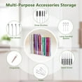 thumbnail image 3 of Cabinet Door Straw Organizer - 9.5" Large Acrylic Storage Holder for Reusable Straws, Chopsticks & Utensils (Transparent/White/Black), 3 of 6