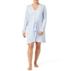 Jessica Simpson Women's Cami, Ruffled Short and Robe, 3pc Set