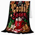 thumbnail image 2 of Home, Festive Holiday Scene, Warm Flannel Blanket for Cabin and Lodge with Detailed Artwork with Rich Color Accents, Art Lovers Christmas Gift, Festive Home Decor, 2 of 9