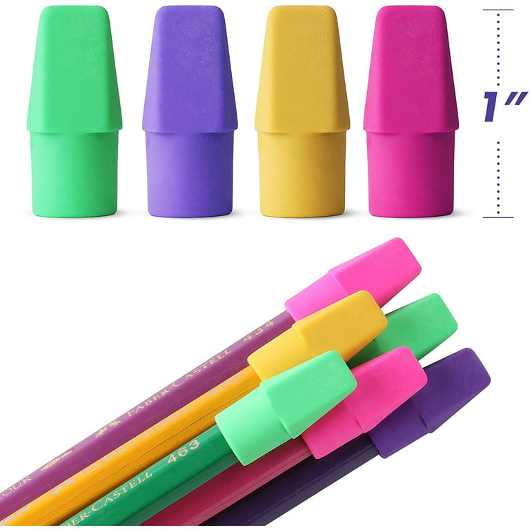 Tamaki 60 Pack Erasers for Pencils, Pencil Top Erasers Cap Erasers, Toppers  Eraser for Kids, 6 Colors