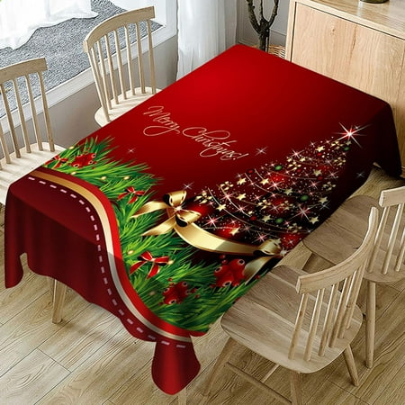 

CINEEN Tablecloth - 59 x102 Original Design Art Printing Table Cloth - Machine Washable Spillproof Rectangle Table Cover - Indoor Outdoor Party Picnic Patio Decoration - Christmas