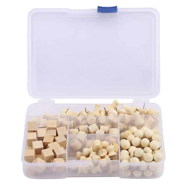 Pin,180pcs Nautral Wooden Pushpin Wood Pushpin Drawing Pin Extended Durability