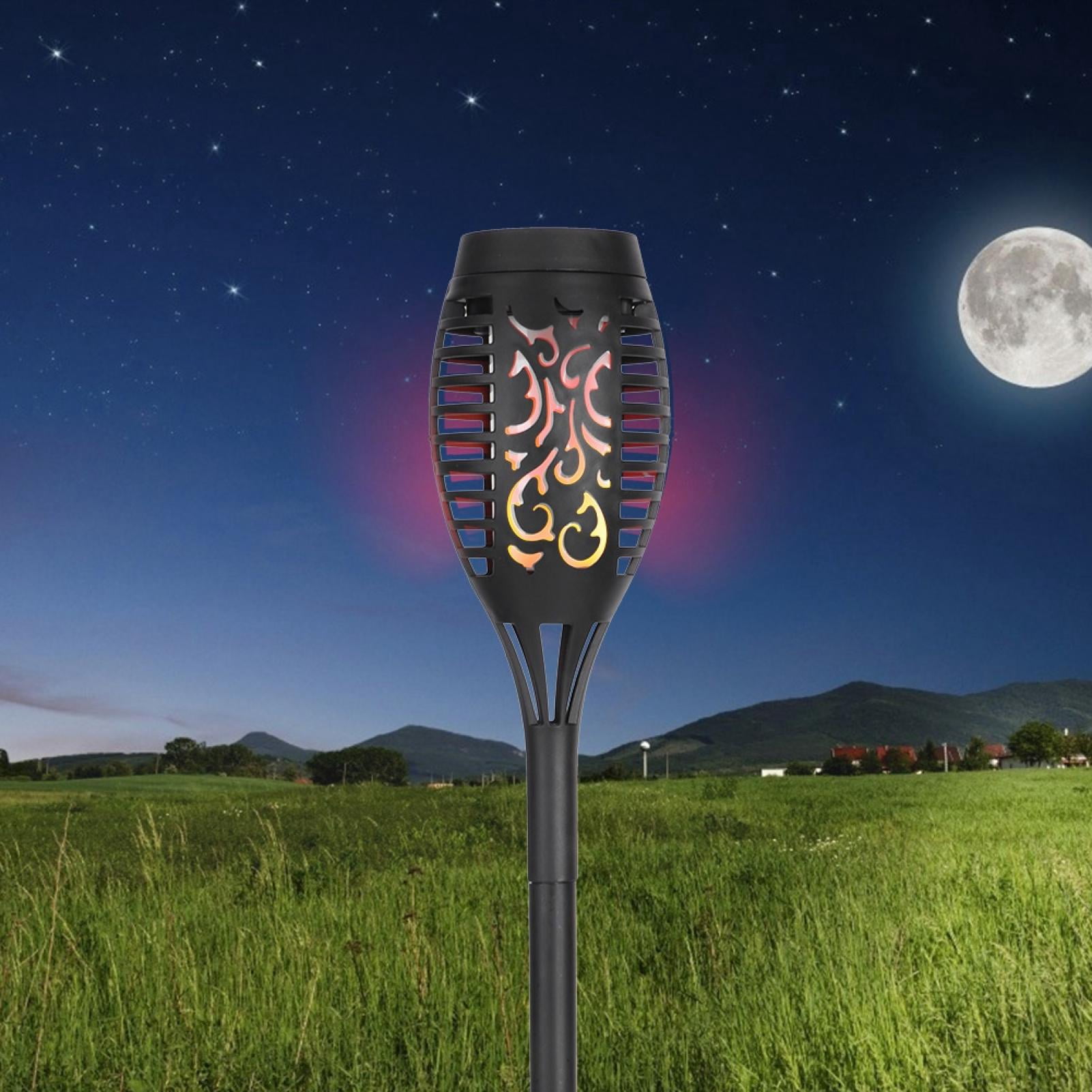Flame Lamp,4PCS Solar Power Torch Shaped Flickering Flame Light Outdoor Garden Waterproof Yard Lamp