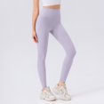 thumbnail image 2 of GEWSEY Workout Leggings for Women High Waisted Exercise Athletic Gym Fitness Yoga Lexi Lined Pants 26" (Light Purple, M), 2 of 3