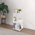 thumbnail image 3 of Bookshelf with Wheels, 360° Display Bookshelf, 2-tier Bookshelf with Wheels, 3 of 13
