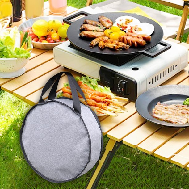 Bolsa organizadora de utensilios de cocina para acampar con cierre de cremallera portátil y asa para parrilla 35 cm x 10 cm
