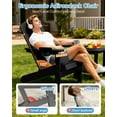 thumbnail image 4 of WINSOON All Weather HIPS Outdoor Plastic Adirondack Chairs Set Of 4-Black, 4 of 7