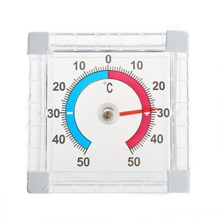 Brookstone Self Stick Clear outdoor window Thermometer Clings  Electrostatically