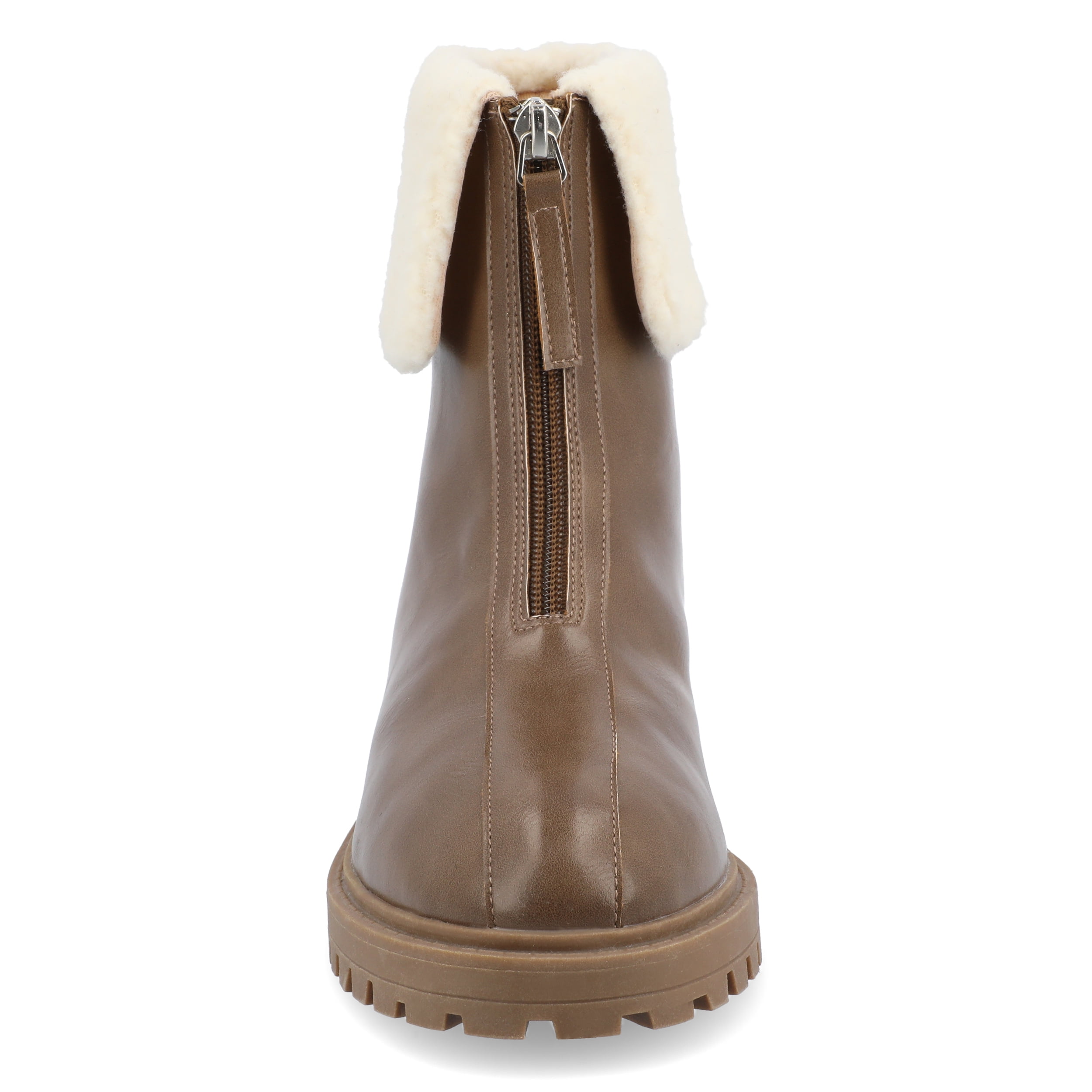 Journee Womens Fynn Almond Toe Block Heel Ankle Booties