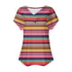 thumbnail image 4 of Camiseta de Manga Corta con Cuello en V, Camiseta Larga de Moda Y Ligera para Mujeres, 4 of 4