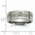 thumbnail image 6 of Titanium Flat 8mm Laser Design Brushed Band, 6 of 7