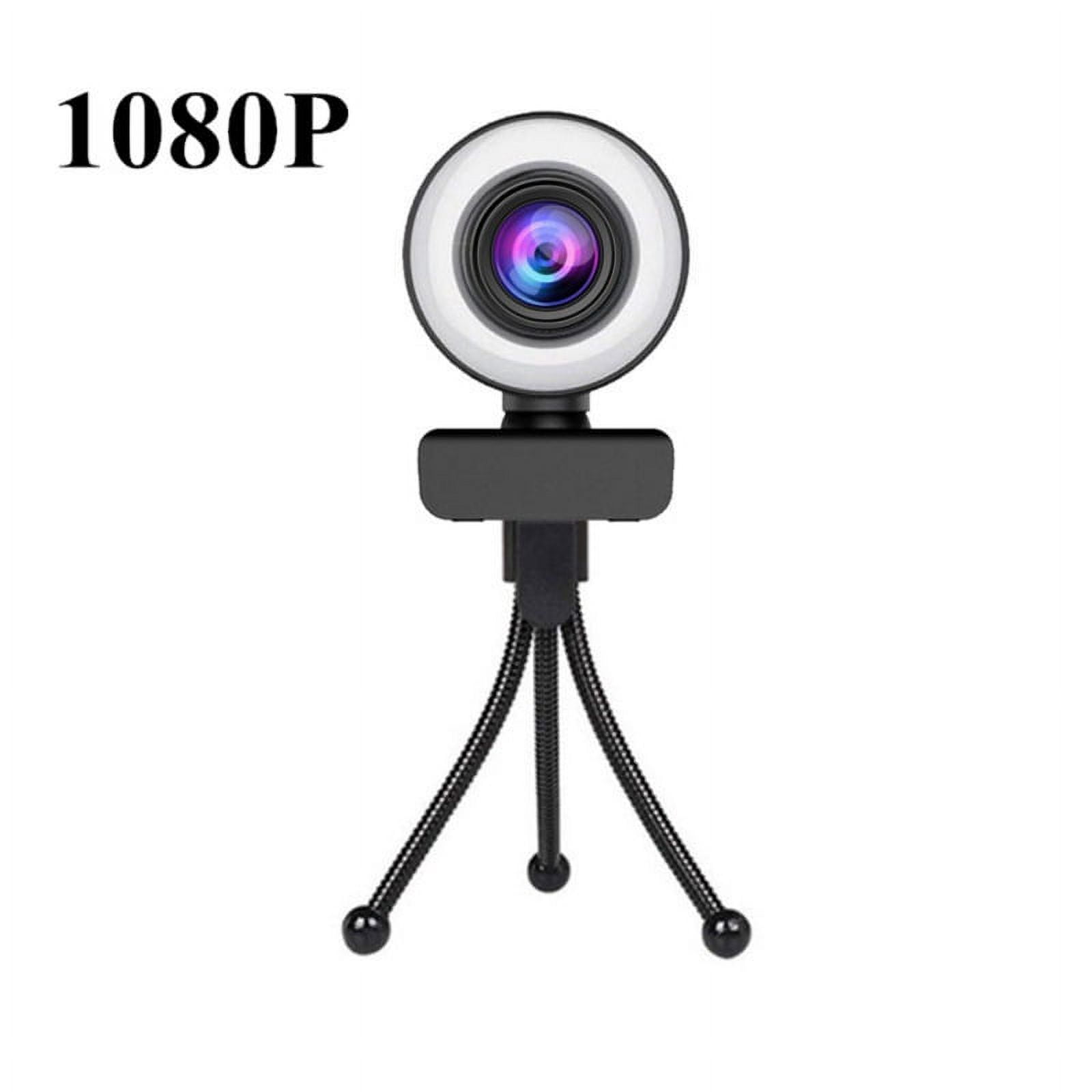 4K Webcam with Microphone for Desktop USB Streaming Web Camera - 4K Fixed Focus, Touch Three-speed Light + Stand