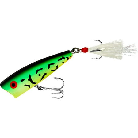 UPC: 0020554019723 | Rebel Pop-R 1/4 oz Fishing Lure – Fire Tiger