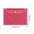 thumbnail image 3 of Bolsa de documentos impermeable A4 engrosada con sujetadores - Carpeta de plástico transparente para archivos de oficina, colegio y hogar, 3 of 5