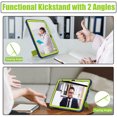 thumbnail image 5 of ELEHOLD Rugged Hybrid Case for iPad 10th Gen 10.9" (2022) Three-Layer Full Protection Hidden Kickstand Pencil Holder Shockproof Durable Case for iPad 10th Gen,Navy+Green, 5 of 8