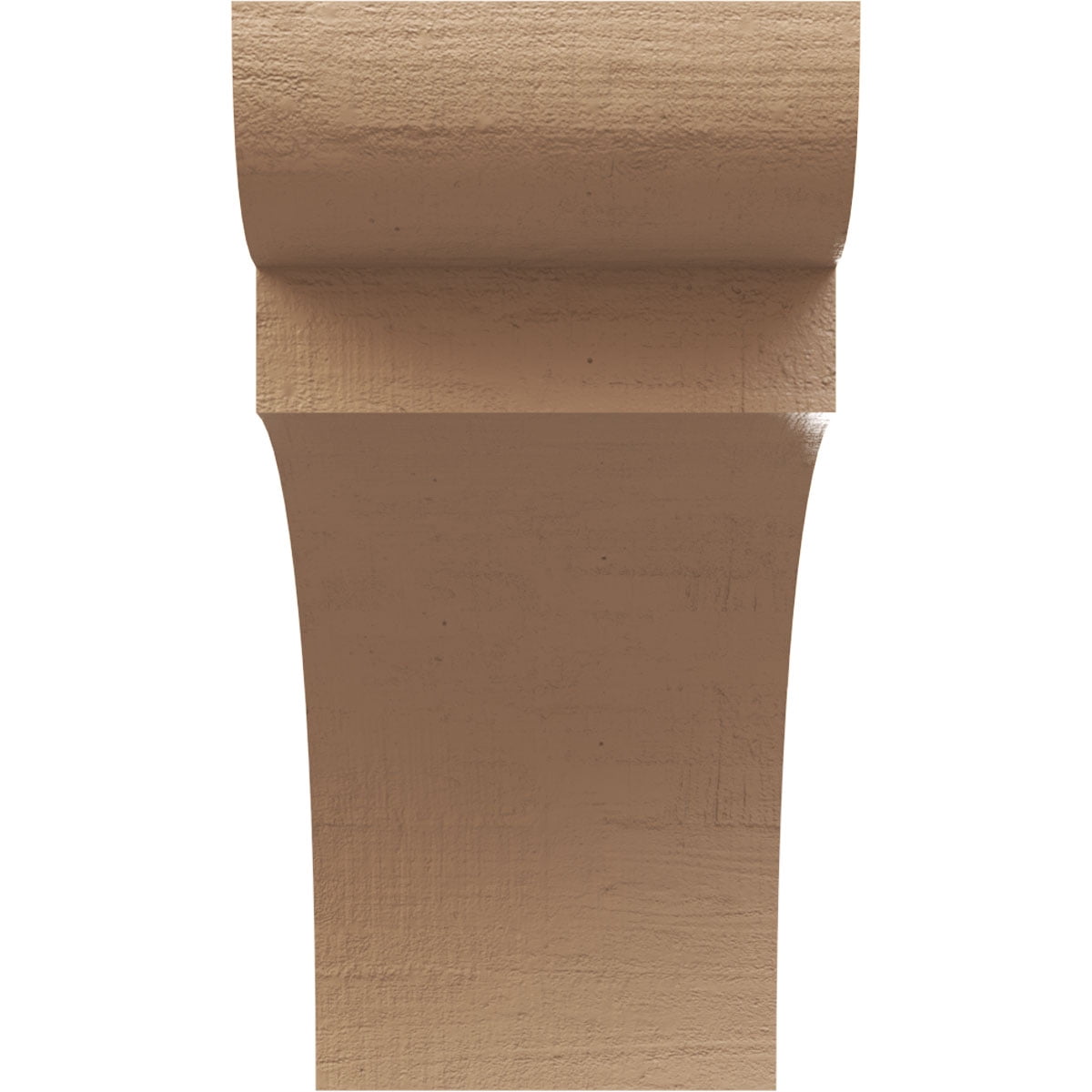 4"W x 8"D x 8"H Classic Yorktown Rough Cedar Woodgrain TimberThane Corbel, Primed Tan