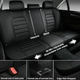 thumbnail image 4 of 5-Seats Car Seat Covers for 95% Hyundai Models Leather Auto Vehicle Seat Cushions Waterproof Seat Cover Airbag Compatible(Black-Standard), 4 of 6