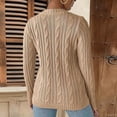 thumbnail image 5 of GUACER Pullover Sweaters for Women Strawberry Embroidered Cable Knit Cute Crewneck Long Sleeve Tops for Fall & Winter, 5 of 6