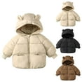 thumbnail image 5 of Mercatoo Toddler Boy Girls Quilted Lightweight Jacket with 𝗕ear Ear Packable Puffer Coat Zip Up Hooded Outerwear Warm Jackets, 5 of 5