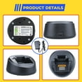 thumbnail image 6 of Smart Desktop Charger PMNN4063BRT Ni-MH Battery Desktop Charger for CP125 AXU4100 AXV5100 BC120 GP2000 GP2000s GP2100 P020 SP66 VL130 Two Way Radios Charger Base, 6 of 11