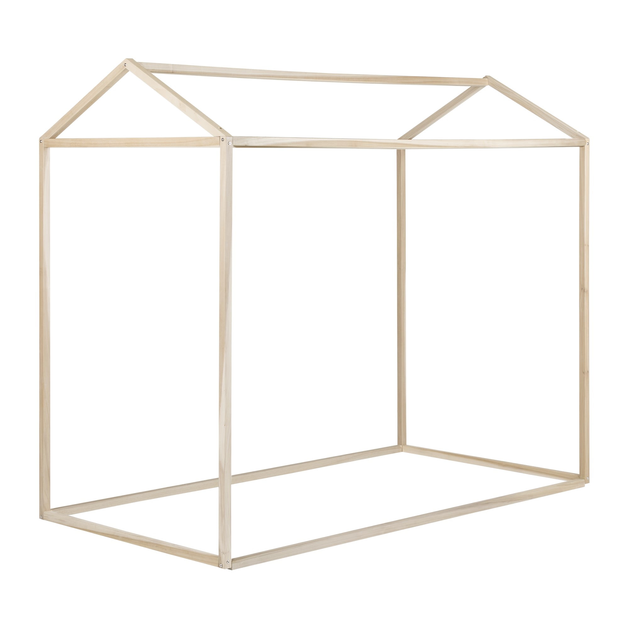 South Shore Sweedi Twin Wooden House Bed Frame, in Natural Wood