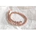 thumbnail image 3 of 925 Silver Morganite Oval Shape Tennis bracelet Rose Gold Over Sterling silver, Birthday Gift, gift for her, Anniversary gift., 3 of 4