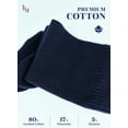thumbnail image 4 of HUGH UGOLI Unisex Cotton Diabetic Crew Socks, Navy Blue, X-Large, Shoe Size: US 12-14 for Women & US 11-13 for Men, 8 Pairs, 4 of 6