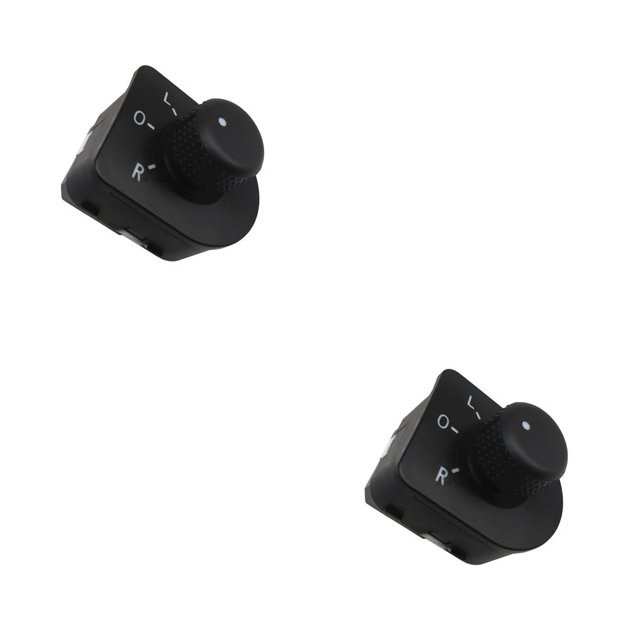 Sidaley Reemplazo de la perilla del espejo lateral del interruptor del espejo exterior para Bora Golf MK4 1J1959565A negro Negro 2piezas