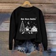 thumbnail image 3 of Hanen Christmas Shirt for Women,Women's Christmas Printed Fashionable Loose Casual Long Sleeved Top Regular Sleeve Hooded Sweatshirt, 3 of 5