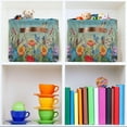 thumbnail image 6 of Coolnut Colorful Flower Foldable Storage Basket for Shelves, Collapsible Sturdy Storage Bin with Handles, Canvas Storage Cube for Organizing Closet 2PC Home Decor, 6 of 7