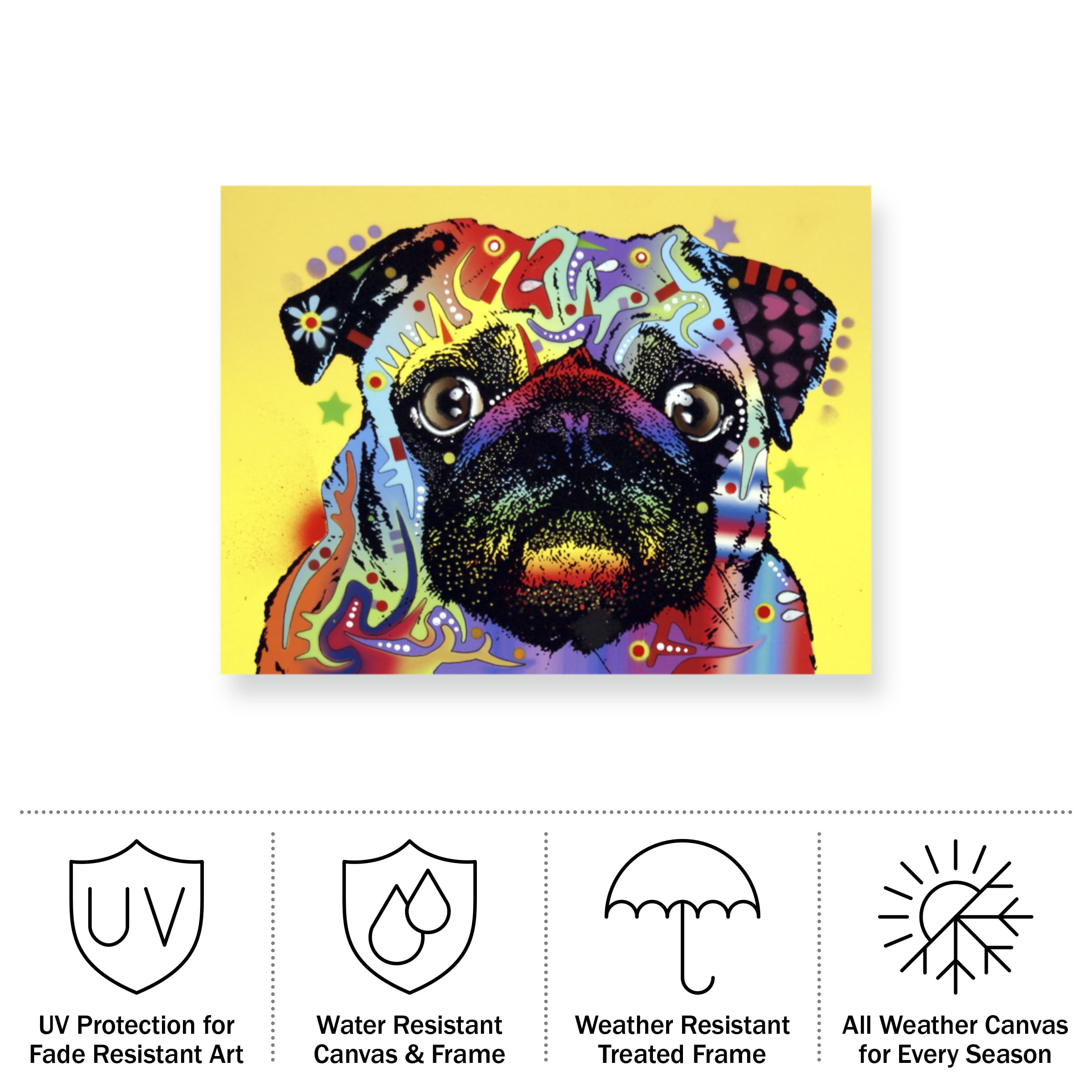 Dean Russo 'Pug' Outdoor All-Weather Wall Decor