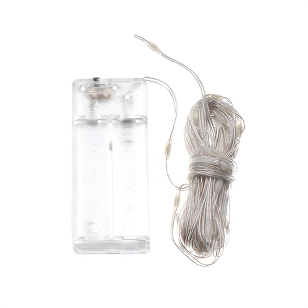 Naiovety Cadena de luces, lámparas LED que funcionan con pilas, adorno de vacaciones al aire libre, iluminación decorativa para Bar, Kits de decoración para fiestas Warmweiß/10 Meter
