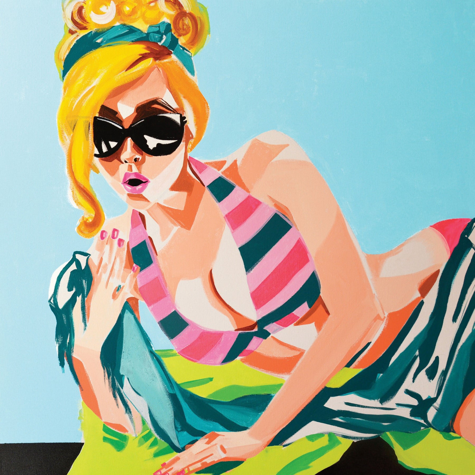 Marmont Hill 'Beach Babe' by Molly Rosner Painting Print on Wrapped Canvas
