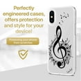 thumbnail image 2 of Case Yard iPhone-X Case Clear Soft & Flexible TPU Ultra Low Profile Slim Fit Thin Shockproof Transparent Bumper Protective Cover Drop Protective Cell Phone Cases (Music 2), 2 of 8