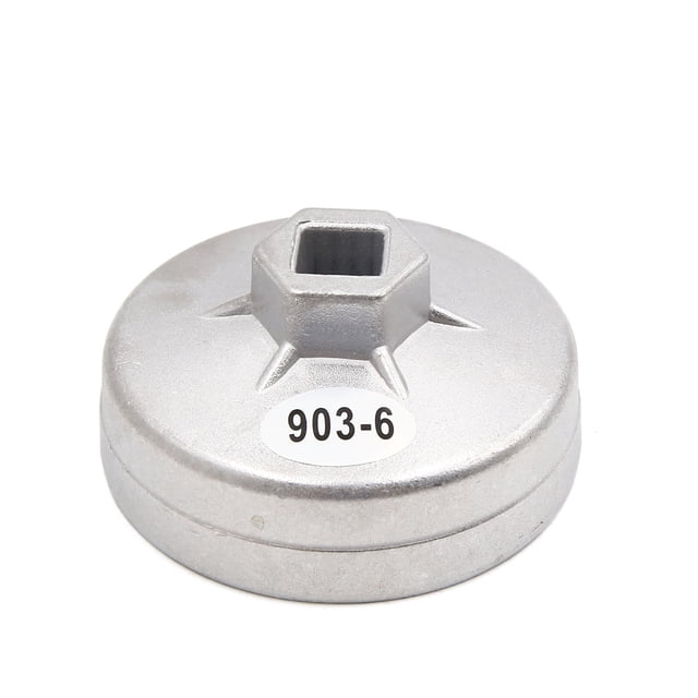 Unique Bargains 12 Flutes 76mm Inner Dia Metal Oil Filter Wrench Cap Tool Remover for Car