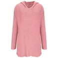 thumbnail image 5 of Oversized Sweater Sevevn Women's Casual Solid Color Hooded Long Sleeved V-Neck Pullover Sweater Top, 5 of 8