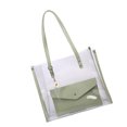 thumbnail image 3 of Bolso de hombro transparente para mujer, bolso de playa, bolso de mano, monedero portátil, decoración, verde Noticed AP000905-03, 3 of 7