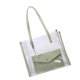 thumbnail image 3 of Bolso de hombro transparente para mujer, bolso de playa, bolso de mano, monedero portátil, decoración, verde Vogacara AP000905-03, 3 of 7