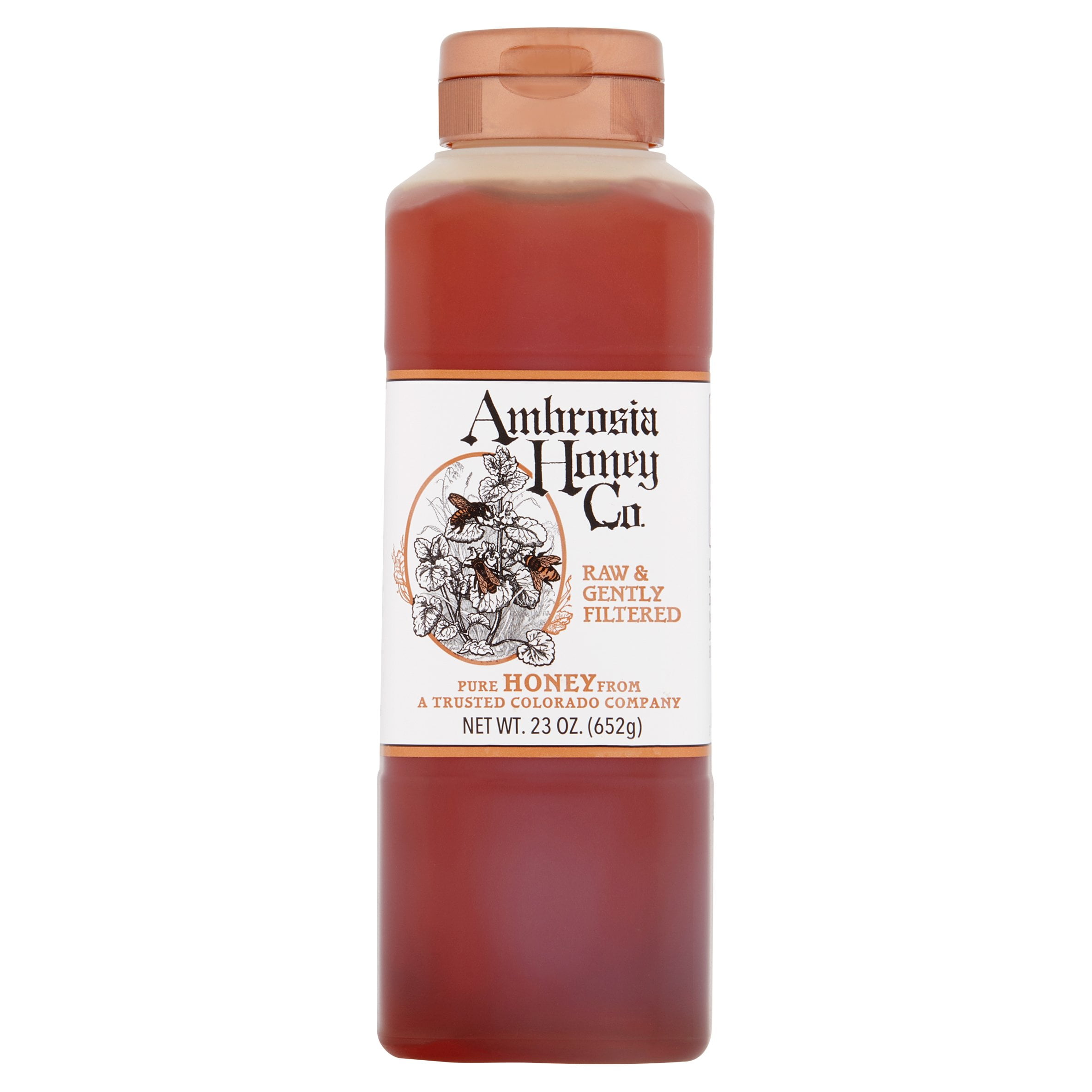 Ambrosia Honey Co. Raw & Gently Filtered Honey, 23 oz by Madhava Natural Sweeteners