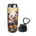 thumbnail image 2 of Pofeuu Elegant Cute Panda Sunflower Print 18oz Sports Insulated Kettle Stainless Steel Vacuum Water Bottle Leakproof Sport Flask, 2 of 7
