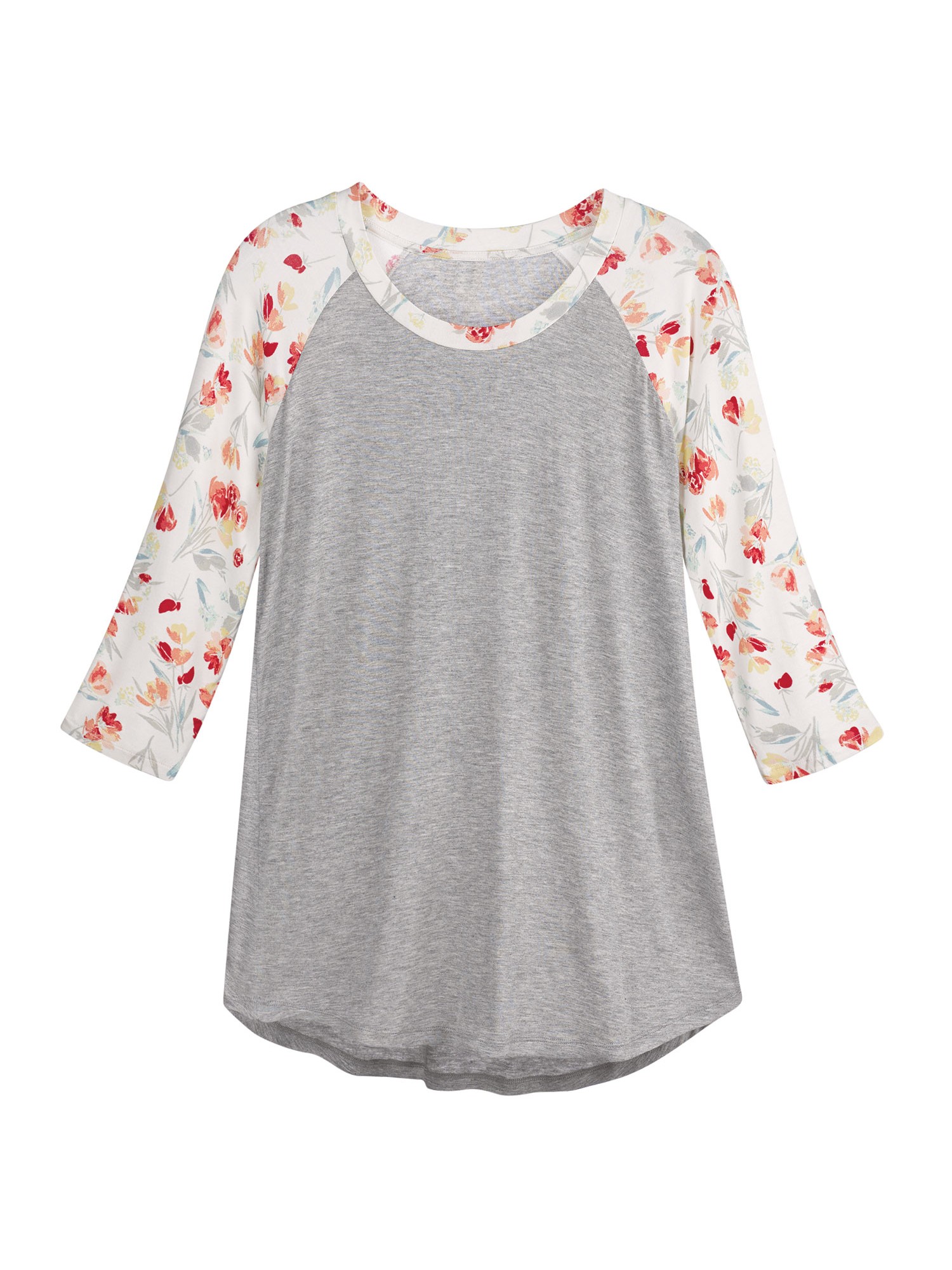 floral baseball tee