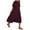 Burgundy, variant on Odeerbi Boho Sundresses for Women Beach Dresses Fashion Loose Solid Color 2025 Casual Short Sleeves Dress Purple