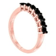 thumbnail image 3 of Mauli Jewels Engagement Rings for Women 0.25 Carat 7 Stone Black Diamond Enagement Ring 4-prong 10K Rose Gold, 3 of 6
